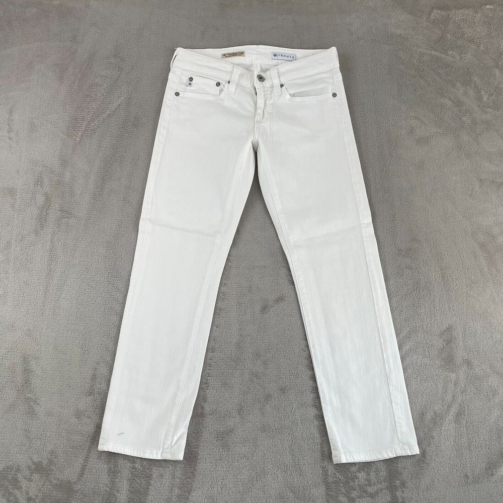 Adriano Goldschmied x Theory Jeans Women 23R (Meas. 26x25) White Tomboy Crop
